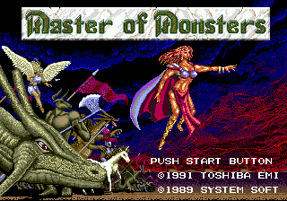 Master of Monsters (Japan) Title Screen